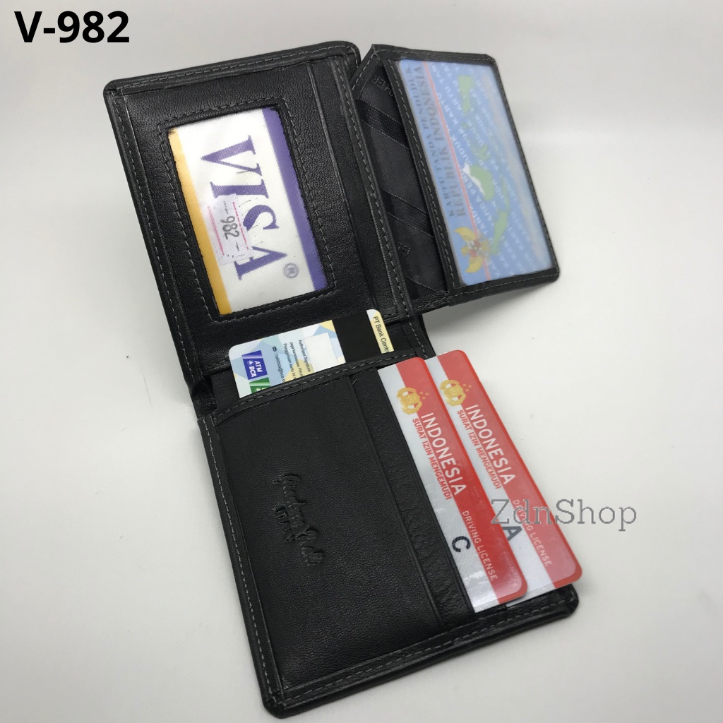 Dompet/Wallet Lipat Resleting Kulit Asli Home Industries Saint Vialli