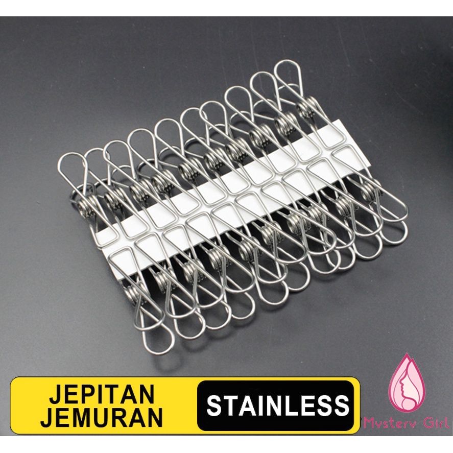 20pcs Jepitan Jemuran Stainless 304 Jepit Jemuran Anti Karat jepitan jemuran jepitan besi