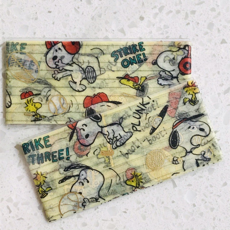 

washi tape sample foil snoopy tennis