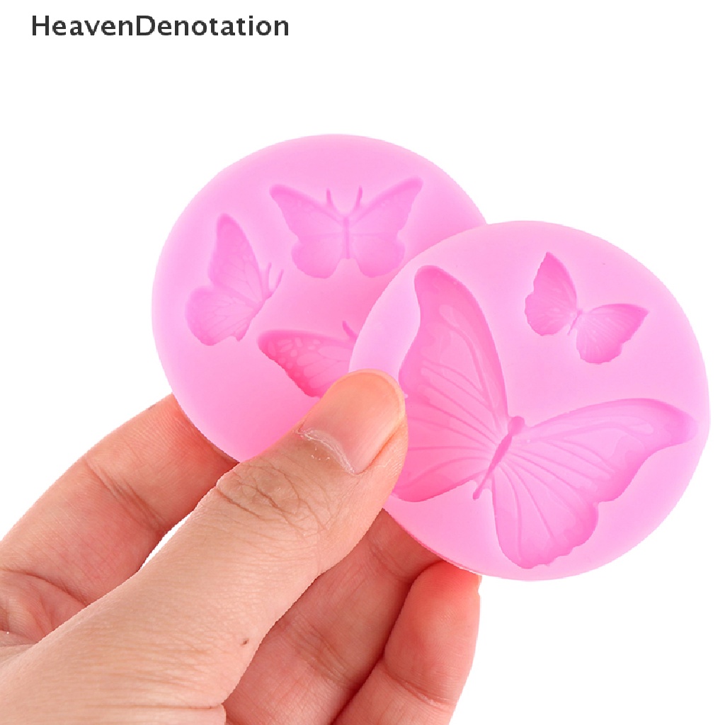 [HeavenDenotation] 1pc Cetakan Silikon Kupu-Kupu Mini Butterfly Cake Mold DIY Desserts Dekorasi HDV