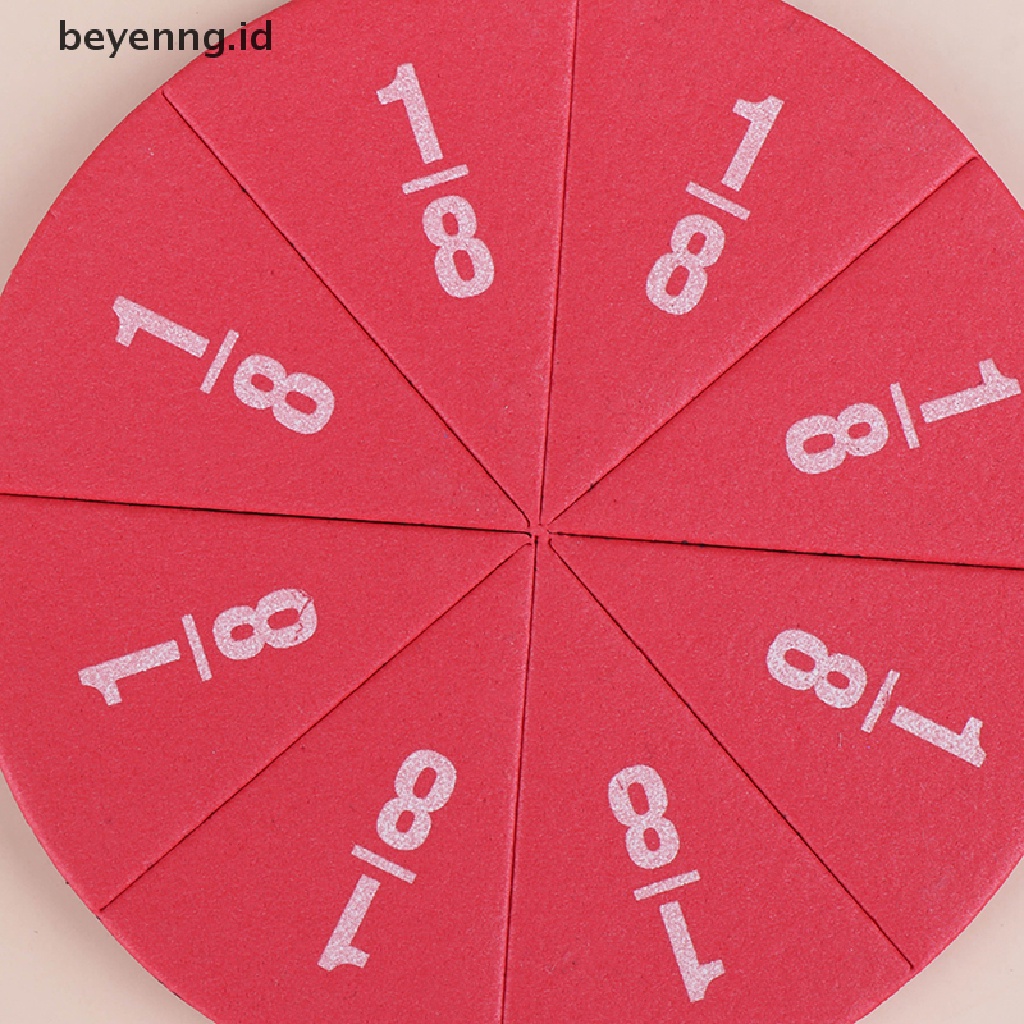 Beyen Rain Sponge Bulat Pecahan Ubin Edukasi Dini Belajar Coung Math Toy ID
