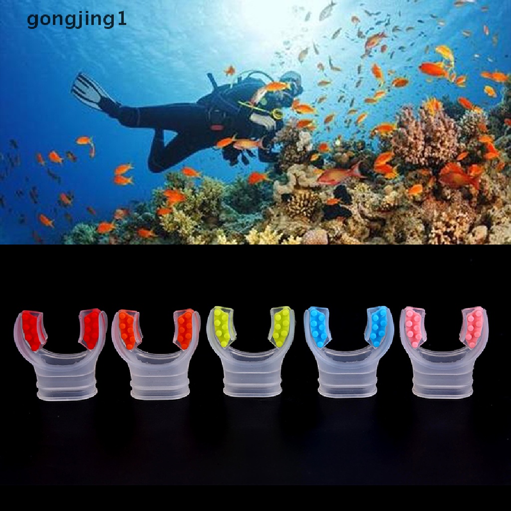 Ggg Silicone Throwaway Underwater Diving Breathe Tube Snorkeling Pengatur Mulut Selam ID