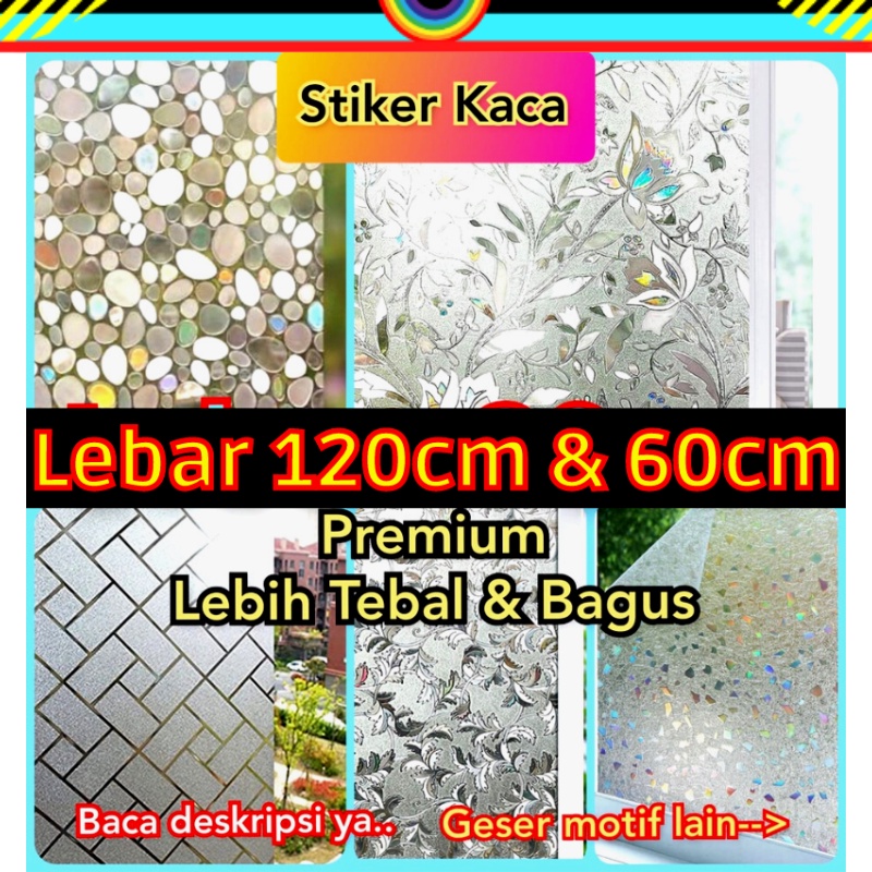 SETIKER STICKER STIKER KACA LEBAR 120CM 60CM HOLOGRAM SUNBLAS SUNBLAST KACA WALLPAPER PINTU JENDELA KACA BUAT KAMAR MANDI DEKORASI DEKOR RUMAH SANBLAST SANBLAS SUNBLAST SUNBLAS MOTIF BAMBU DAUN BUNGA LEMARI KACA DAPUR AESTHENTIC 3D MINIMALIS PREMIUM MURAH