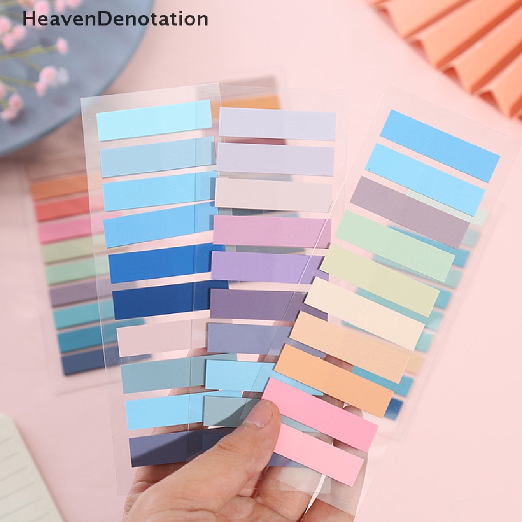 [HeavenDenotation] 1set Kartun Morandi Transparan Sticky Notes Paster Stiker Kreatif PET Notepad Indeks Bendera Titik Kunci Label Bookmark Alat Tulis HDV