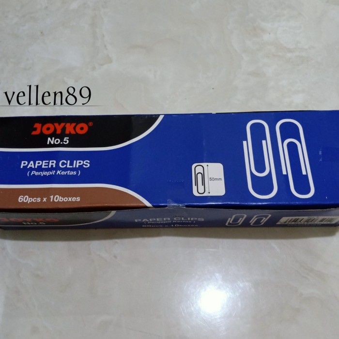 

Terlaris Paper Clips No.5 @10 Kotak Merk Joyko