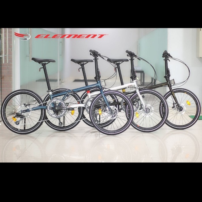 Sepeda Lipat Element Clip Chromoly (20 Inch) Hydrolik 8 Speed #Original