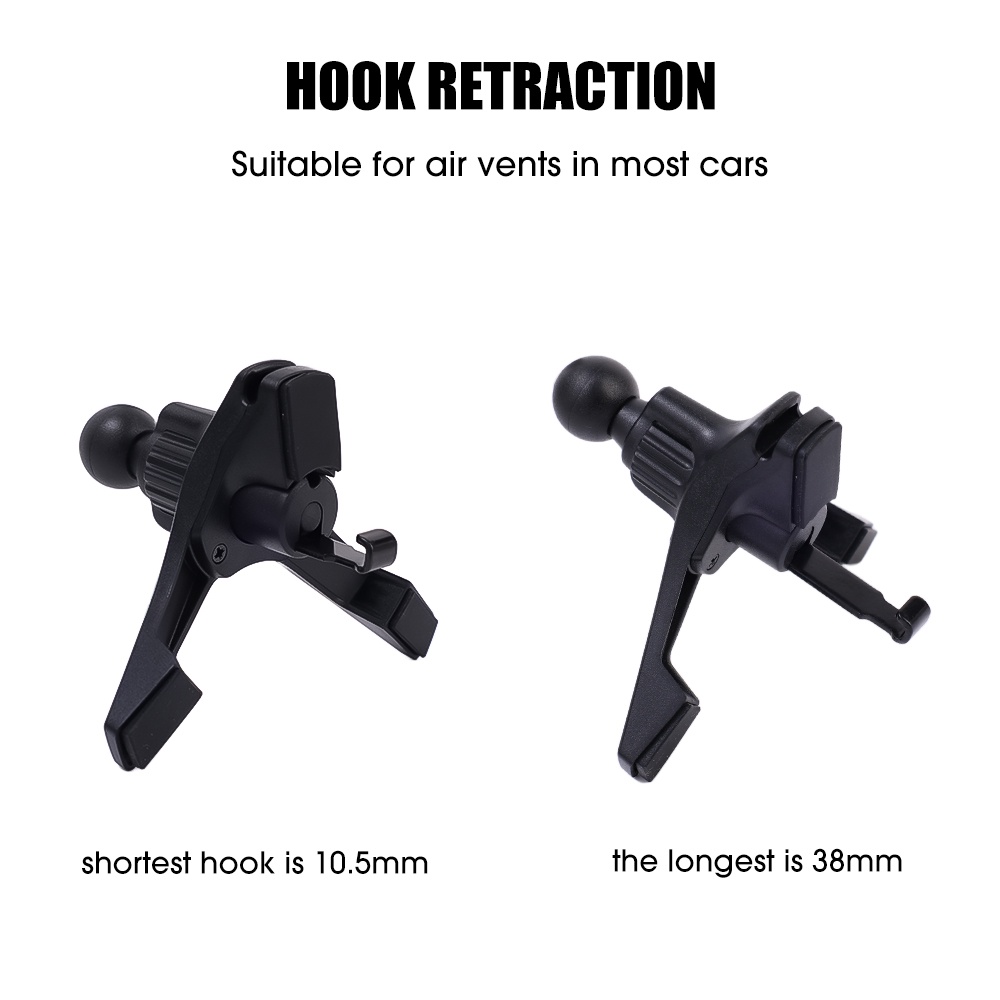 Klip Ventilasi Udara Mobil Holder Hp360 ° Rotatable Universal Car Mobile Phone Holder Aksesoris Penjepit Kait Outlet Udara Mobil Untuk Bracket Hp Mobil