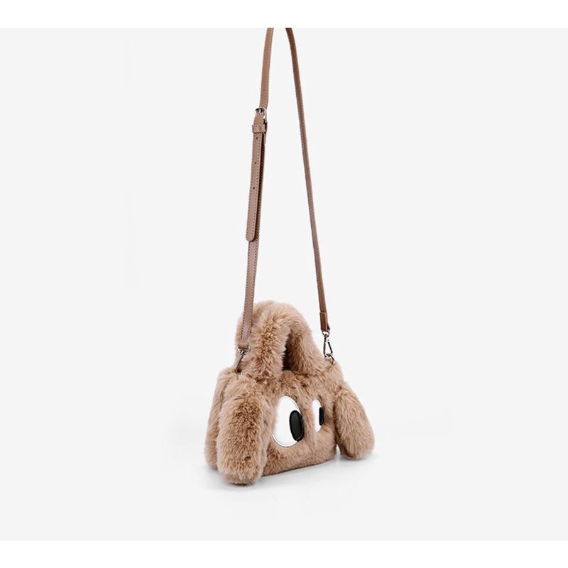 Tas Wanita Selempang Bahu cantik FT62 Bulu boneka lucu 20 x 7 x 13 cm