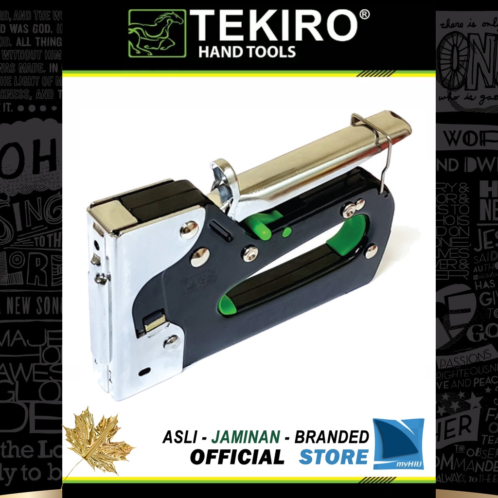 Staples Tembak 3 In 1 Industrial / Jegrekan / Hekter / Pengokot / Gun Tracker Heavy Duty TEKIRO