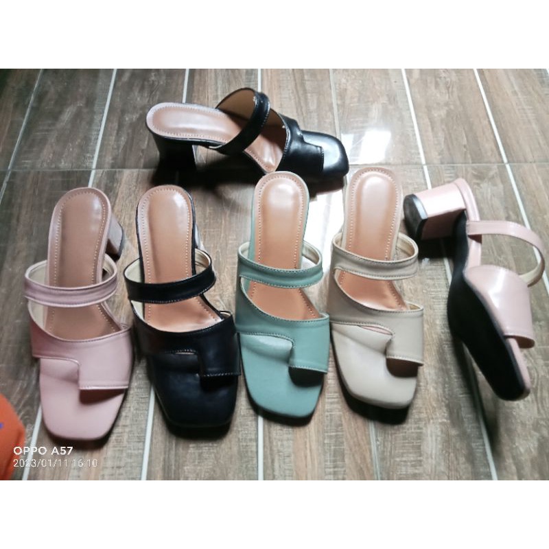 sandal wanita tarry heels 5cm
