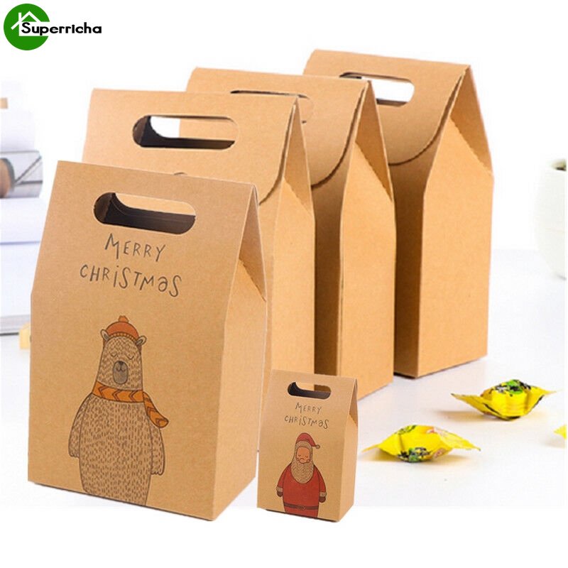 Hot Sale/1Pcs Kantong Kraft Paper Merry Christmas Pesta, Cookies Candy Tas Kekinian/Wedding Bag Mewah