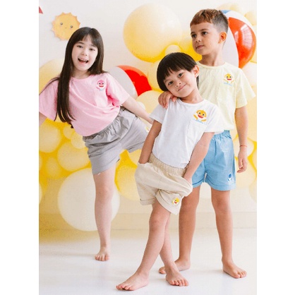 Ardenleon Chinos Baby Shark 1-4 Years Pinkfong x Ardenleon Celana Pendek Chinos Sablon Anak Unisex CBKS