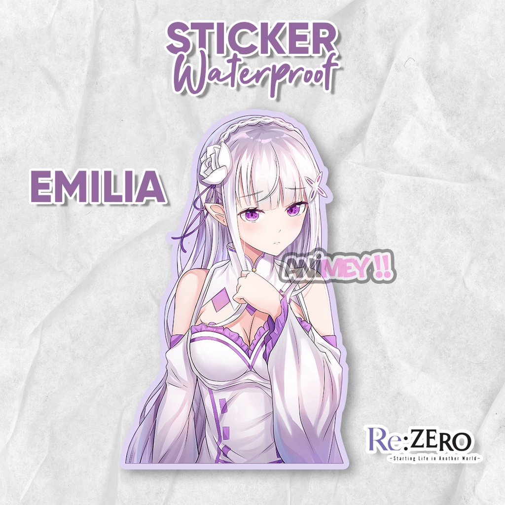 

Stiker Emilia Re Zero / Sticker Anime Waterproof