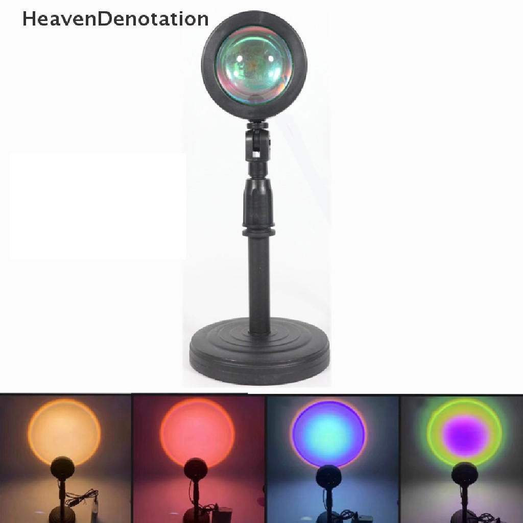 [HeavenDenotation] Usb Sunset Lamp Rain Atmosphere Sunset Lampu Proyektor Untuk Dekorasi Kamar Dekorasi Rumah Kamar Tidur Led Night Light Lampu Meja HDV