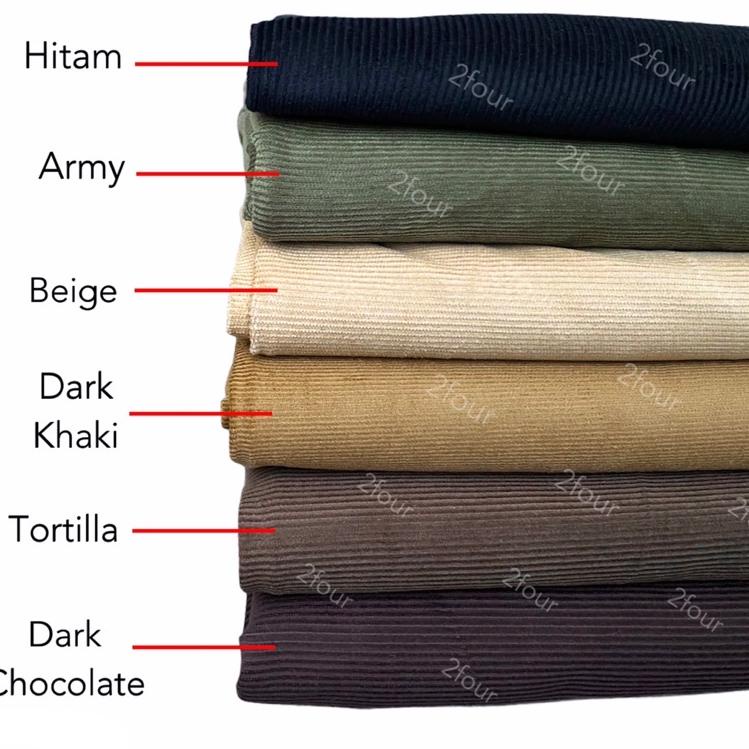 ヌ Kain Corduroy Import Meteran | Bahan Korduroy Ecer | Corduray Material Eceran PRODUK KEREN 98G