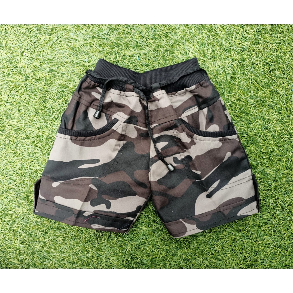 pilih warna Celana pendek anak loreng army hotpant 1-5 tahun