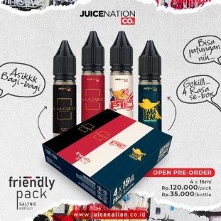 LIQUID JUICENATION FRIENDLY PACK EDITION SALT NIC 15ML