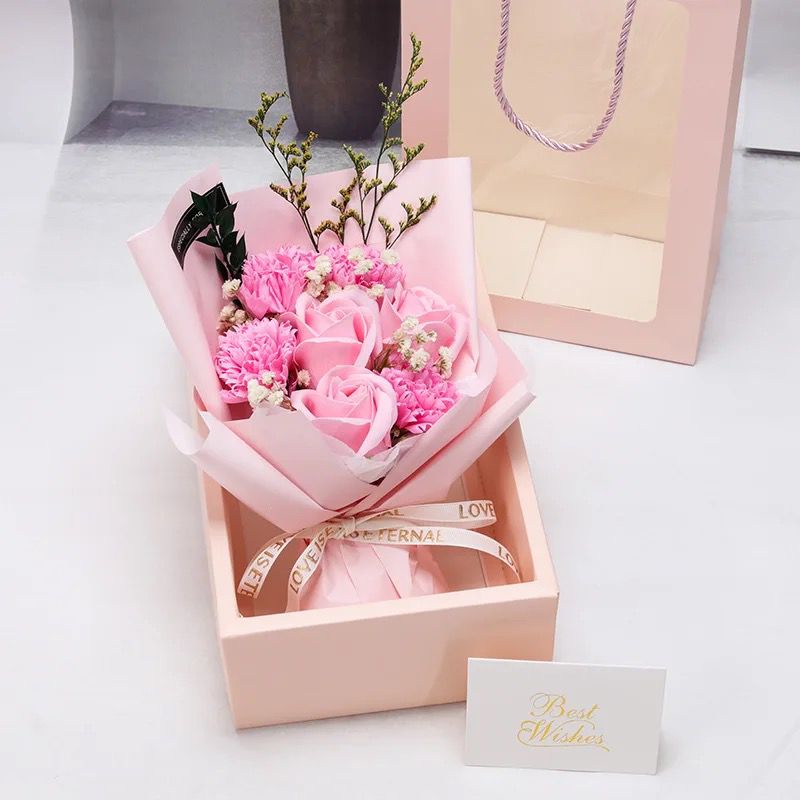 Import LIMITED! Bunga LED Soap Rose Kado Valentine Wisuda Ultah. Buket Bouquet Bunga.