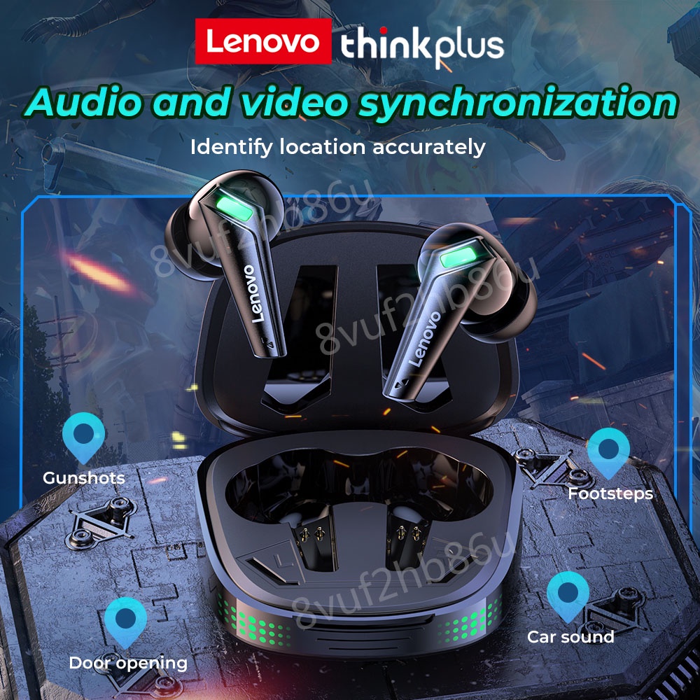 【Ready stok】100% Original Lenovo Thinkplus XT85 TWS Wireless E Earphone Bluetooth 5.3 Headset With Mic Touch Control Sweatproof Sport Earbuds