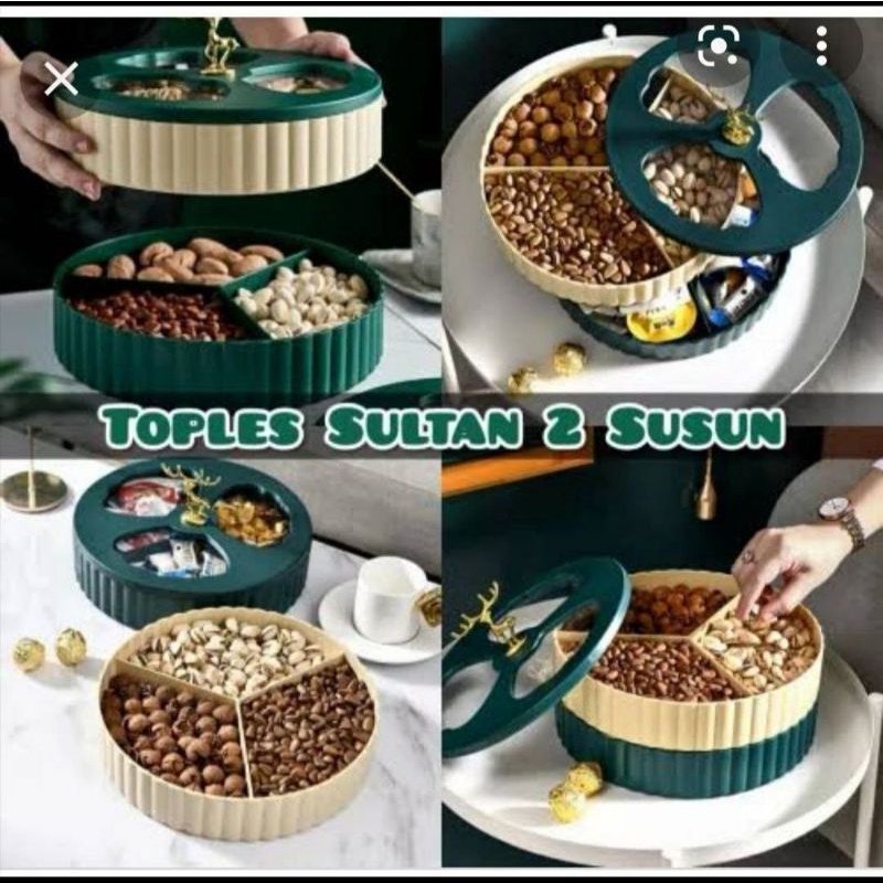 Toples Sultan Susun 2 Tingkat / Toples SusunCod/Toples Susun Murah