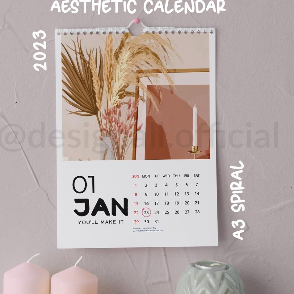 

Diskon Besar DESIGNALL KALENDER DINDING AESTHETIC 2023 A3 SPIRAL GH