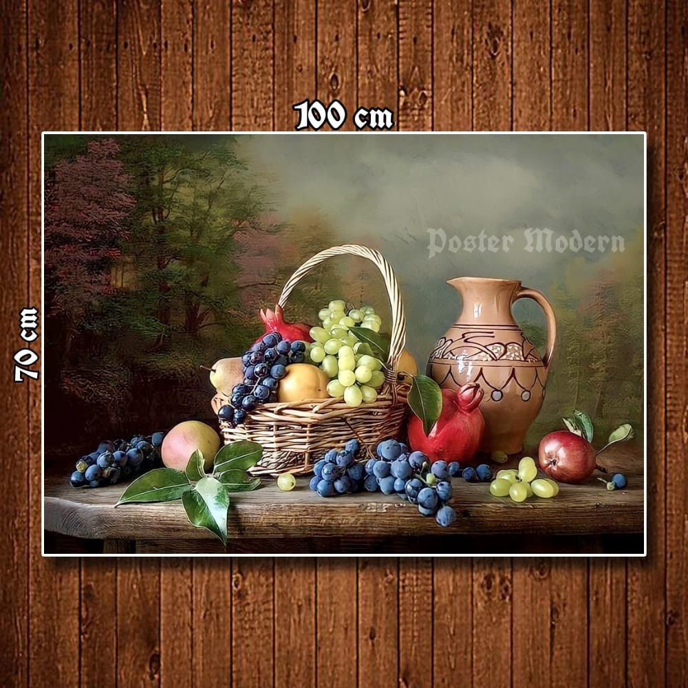 HIASAN DINDING POSTER GAMBAR LUKISAN BUAH BUAHAN UKURAN JUMBO 3D CODE17 BEST SELLER / LUKISAN BUAH D