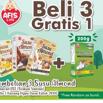 GROSIR AFIS SUSU ALMOND PELANCAR ASI BOOSTER ASI Pelancar Asi / Asi Booster Afislife Kacang Almon Da
