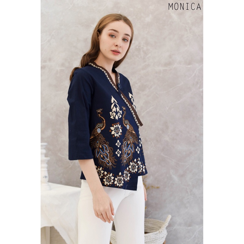 Atasan Batik Wanita Lengan Panjang / Batik Modern / Batik Couple / Kebaya / Monica Top