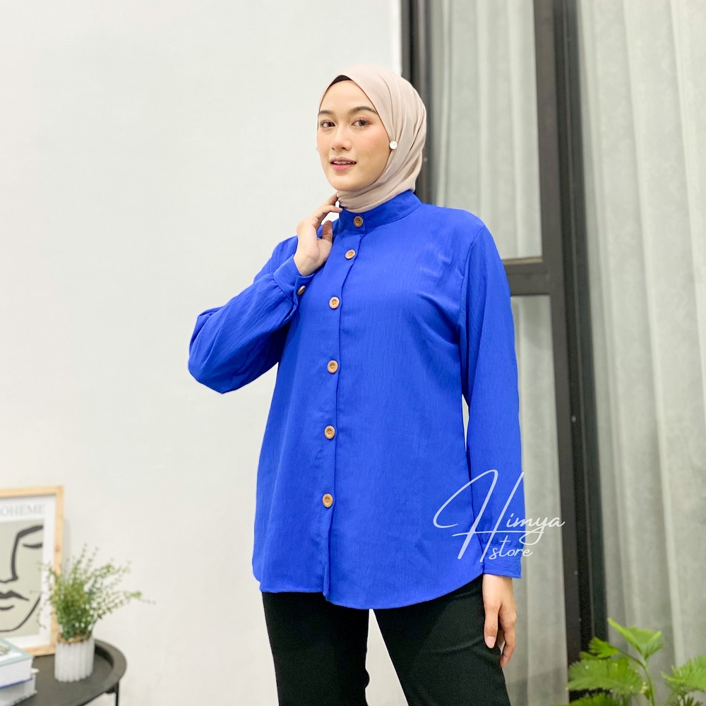 Kemeja Polos Wanita Big Size Ukuran S M L XL AIRFLOW CRINCLE Blouse