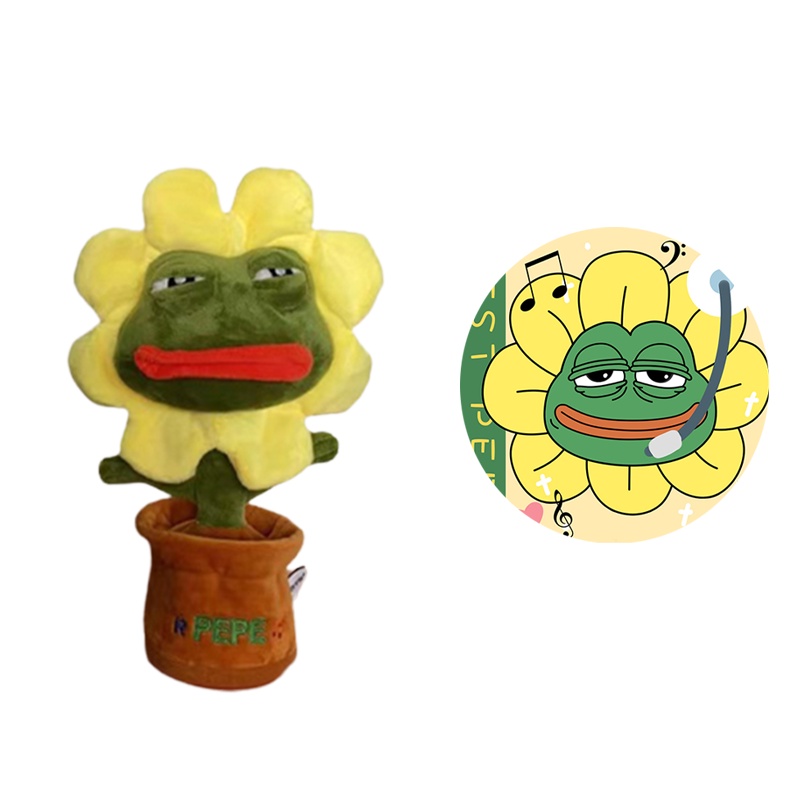 Pepe The Frog Sunflower Music Box Mainan Mewah Hadiah Hebat Untuk Anak-Anak