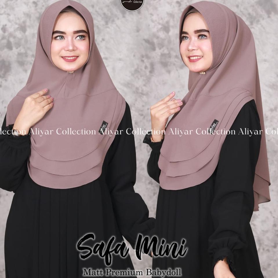 Viral Khimar safa mini/orinal Aliyar by Awliya/kerudung instan/hijab mini/hijab polos/ceruty babydol