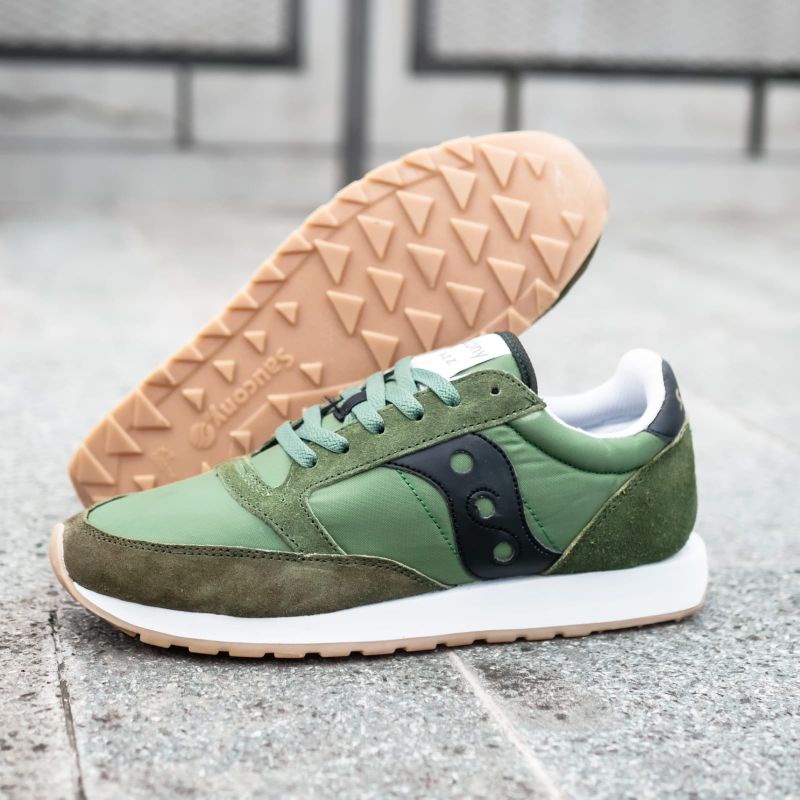 SAUCONY JAZZ VINTAGE GREEN BLACK SOLE DUM