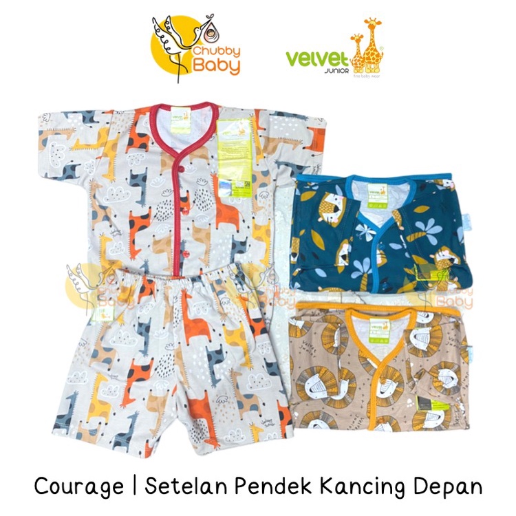 Velvet Junior -3Stel Setelan Pendek Kancing Depan | Courage