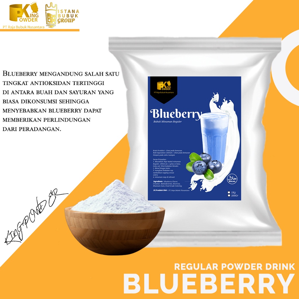 Jual Bubuk Minuman Regular Rasa Blueberry 1Kg | Shopee Indonesia