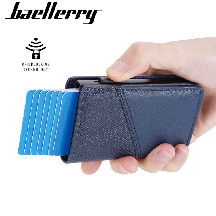 Dompet Kartu Kulit RFID Baellerry Original Anti Theft Card BLY064