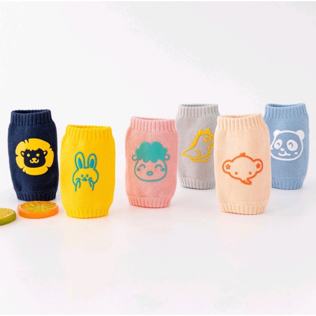 PELINDUNG LUTUT BAYI ANTI SLIP MOTIF BINATANG / BABY KNEEPAD ANIMAL CHARACTER / PROTECTOR BABY KNEE PADS / PELINDUNG LUTUT BAYI MERANGKAK / DEKER LUTUT ANAK (IP)