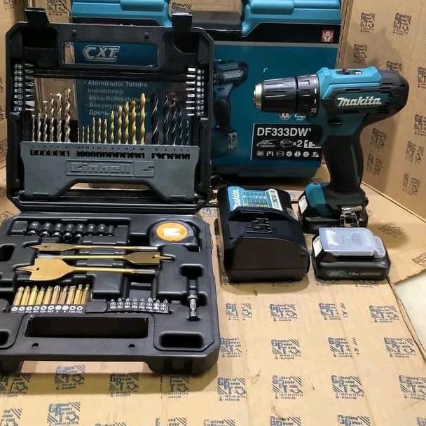 ( BISA COD ) MESIN BOR BATeRAI makita TYPE 15V 12v 36v 48v 42v Bor tangan Japan TECHNOLOGY cordless drill tanpa kabel charger ces - Miliki
