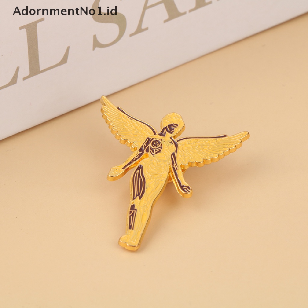 [AdornmentNo1] Enamel Pin Golden Angel Lencana Dekorasi Hiasan Desktop Lucu Musik Rock Perhiasan Teman Cowok Pacar Dewasa Anak Hadiah Patung Kebebasan Bros [ID]