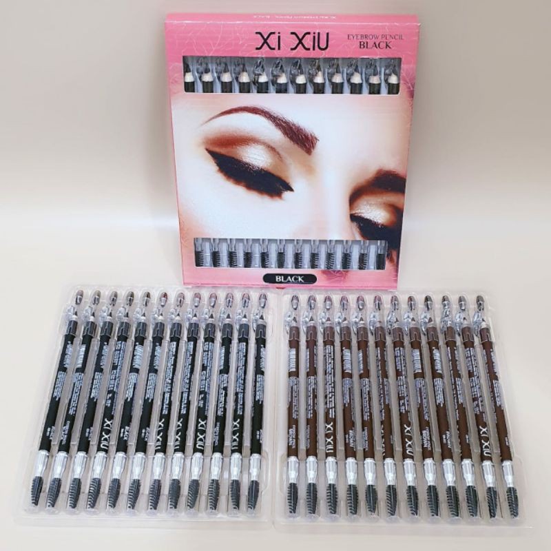 Xi Xiu Eyebrow Pencil | XIXiU Pensil Alis 2 in 1 Eye Brow