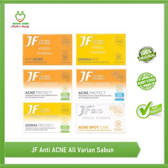 JF Sulfur Sabun Jf Sulfur Bar Soap Anti acne / Dermamed / Acne Spot Care (Sabun Batang)