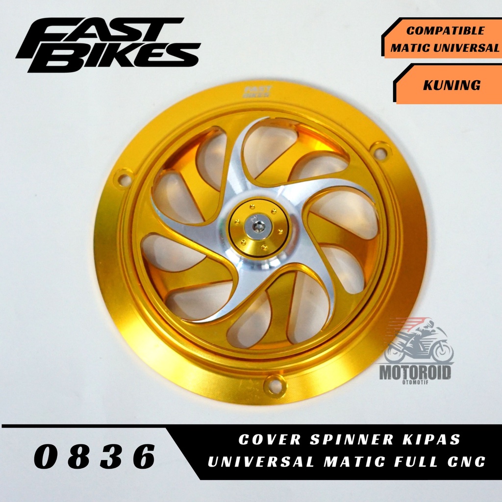 Cover Spinner Kipas Universal Matic Full CNC fan kipas fastbikes vespa spiner sprint primavera lx s125 beat mio