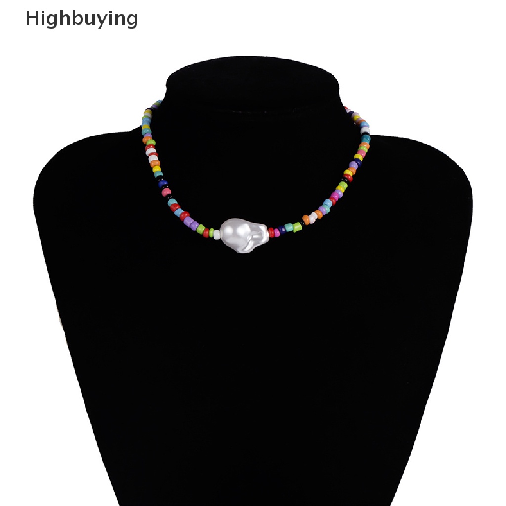 Hbid Boho Wanita Choker Handmade Multiwarna Manik Mutiara Kalung Rantai Perhiasan Hadiah Glory