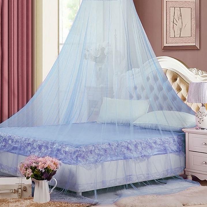☉ Kelambu Jaring Gantung Tempat Tidur Anti Nyamuk Ukuran 250x60cm Perlengkapan Rumah Aksesoris Tempa