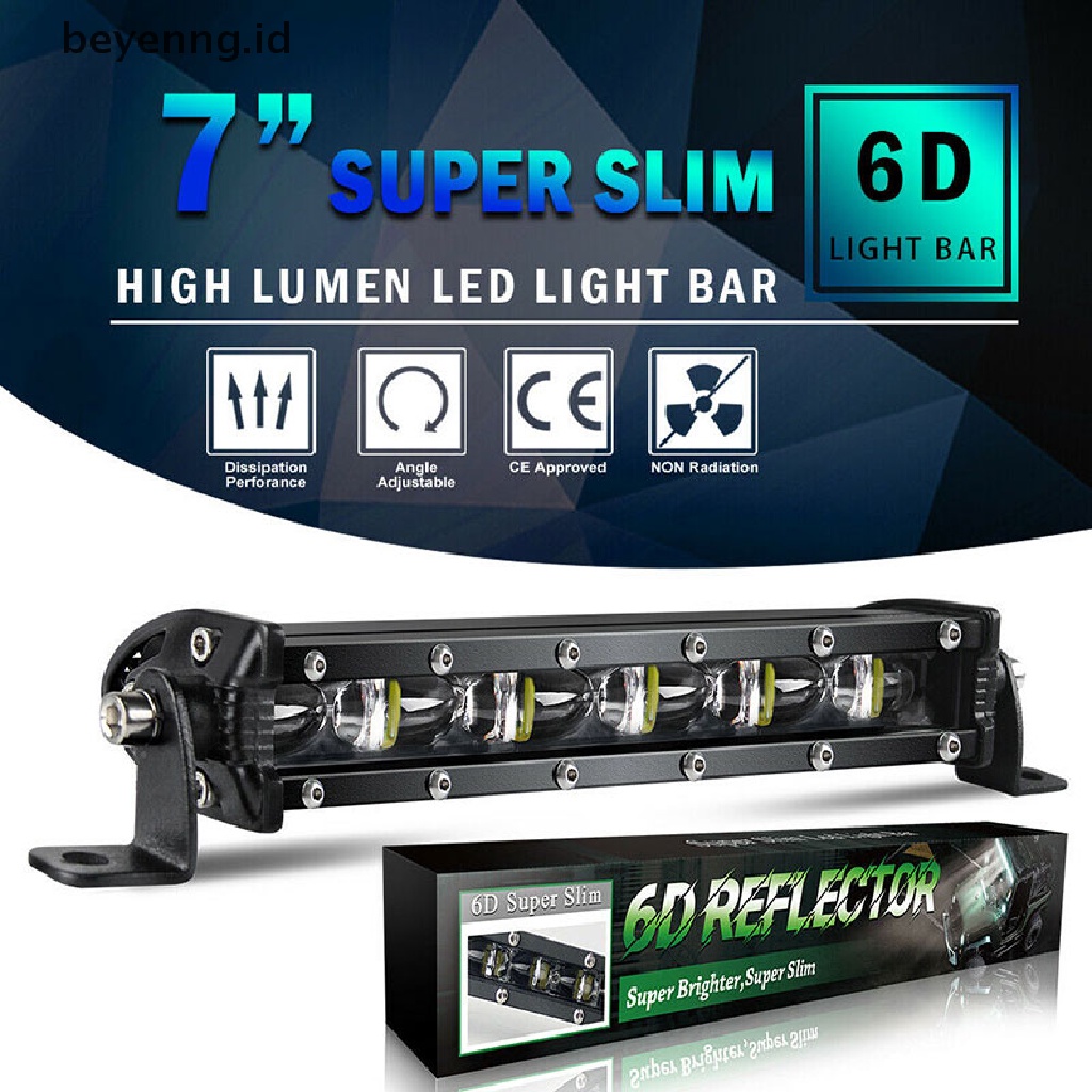 Beyen 8inch 480W Lampu Kerja LED Bar Flood Spot Beam Offroad 4WD SUV Driving Fog Lamp  Id