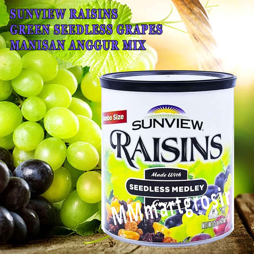 sunview / Raisins / Manisan anggur mix/ Seedless Medley / Manisan /425g