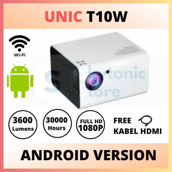 

[[JNT COD]] Projector UNIC T10W Android - 1080P Full HD LED - 3600 Lumens