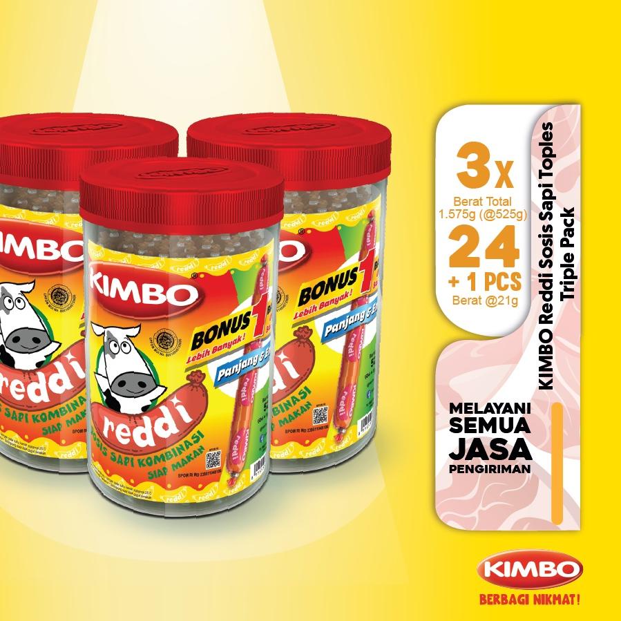 

☺ KIMBO Reddi Sosis Sapi Toples Triple Pack ❁