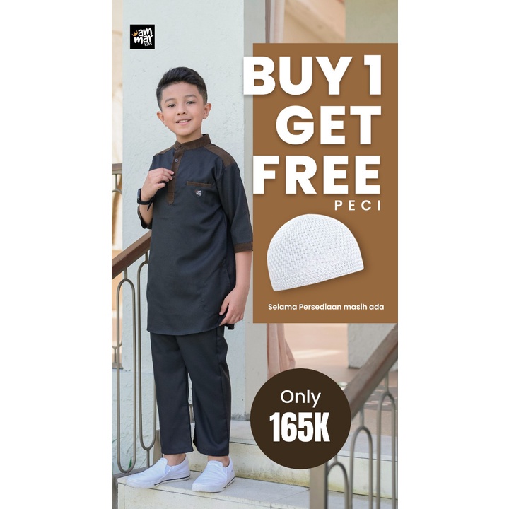 AMMAR KIDS ATTAQI 2.0 SETELAN BAJU KOKO KURTA ANAK LAKI LAKI 3-12 TH | AMMARKIDS