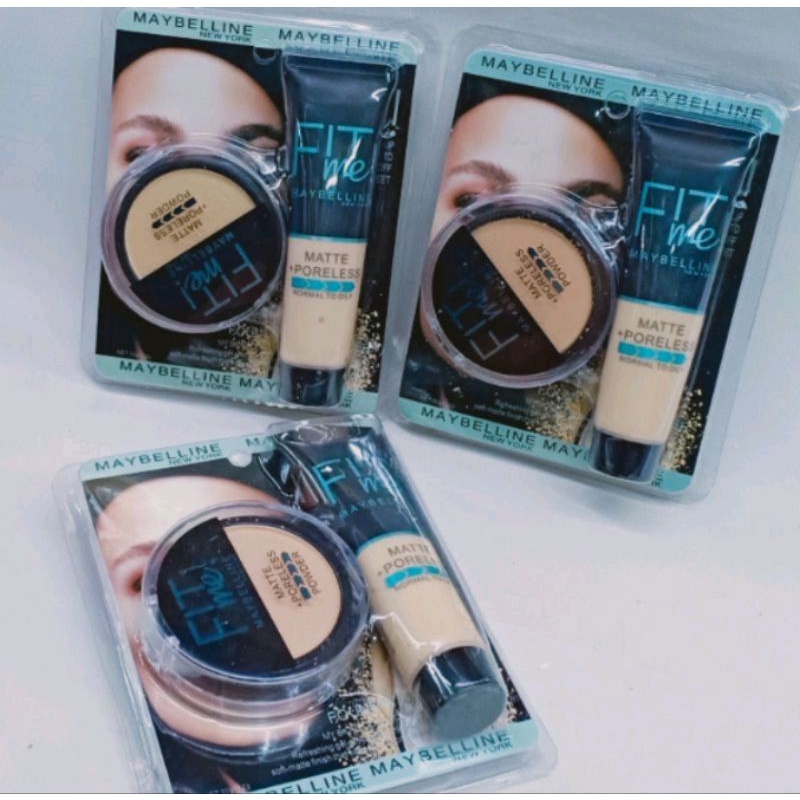 Bedak Maybelline Fit Me mika + Foundation 2in1