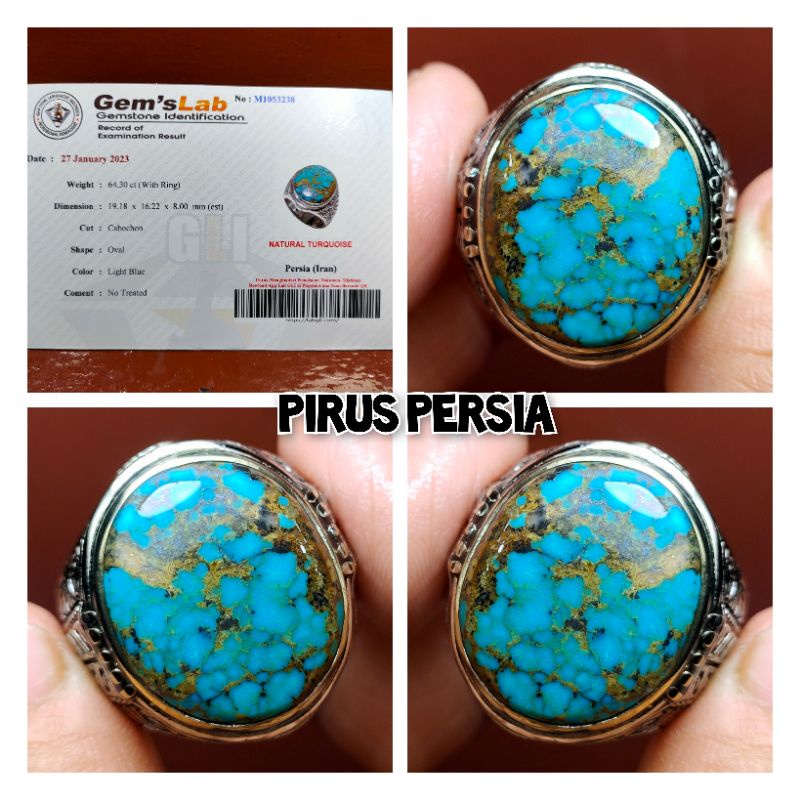 NATURAL BATU AKIK PIRUS PERSIA IRAN